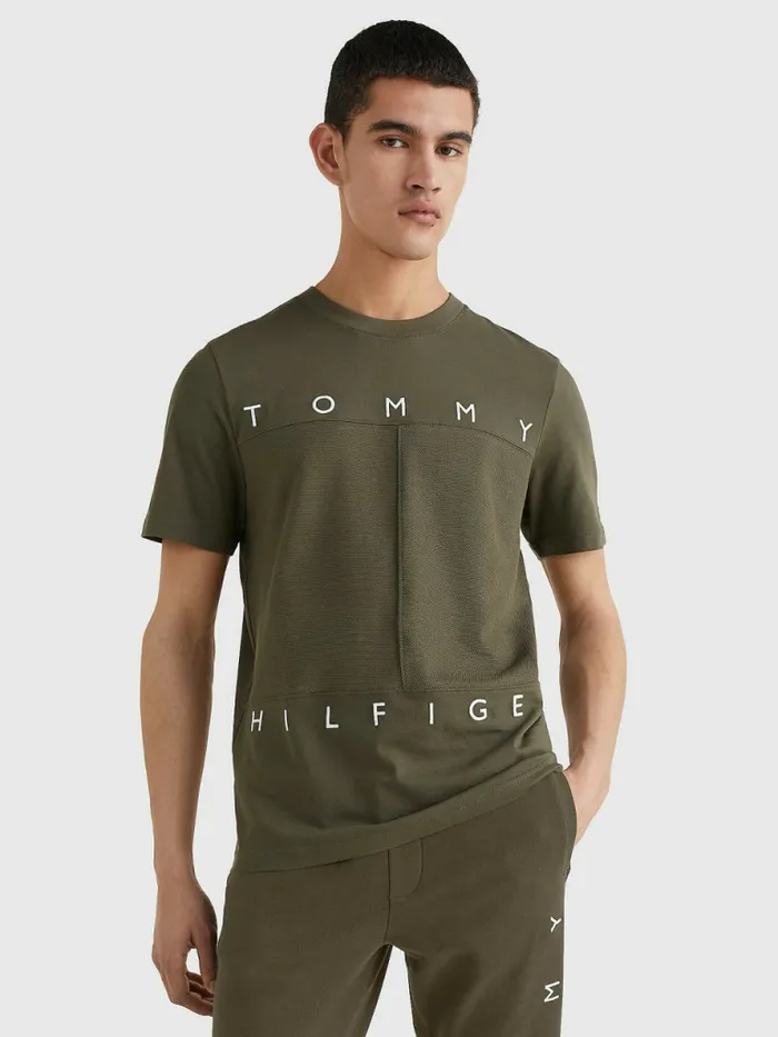 Tommy Hilfiger Mono Flag TShirt Army Green Mens TShirts Gift 4 You