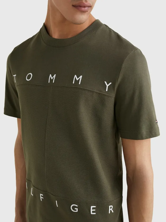 Tommy Hilfiger Mono Flag TShirt Army Green Mens TShirts Gift 4 You