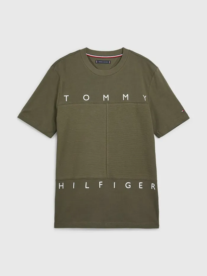 Tommy Hilfiger Mono Flag TShirt Army Green Mens TShirts Gift 4 You