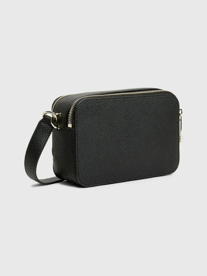 Tommy Hilfiger Monogram Camera Bag Black Womens Bags Gift for Friend