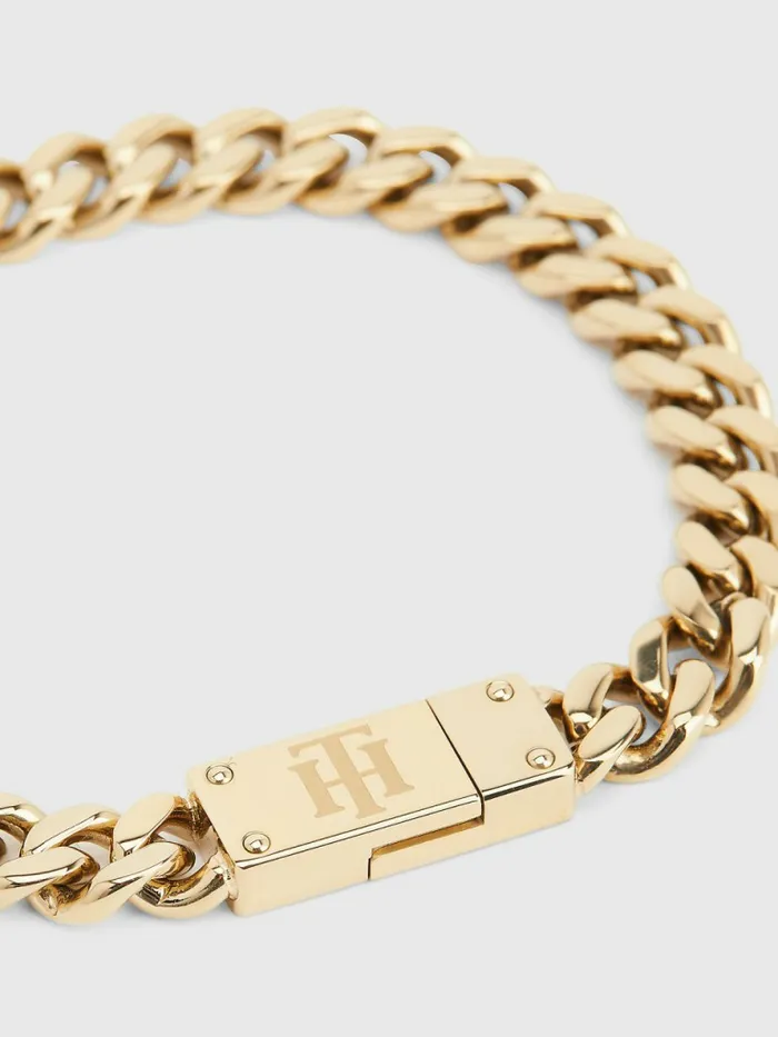 Tommy Hilfiger Monogram Chain Bracelet Gold Womens Jewellery