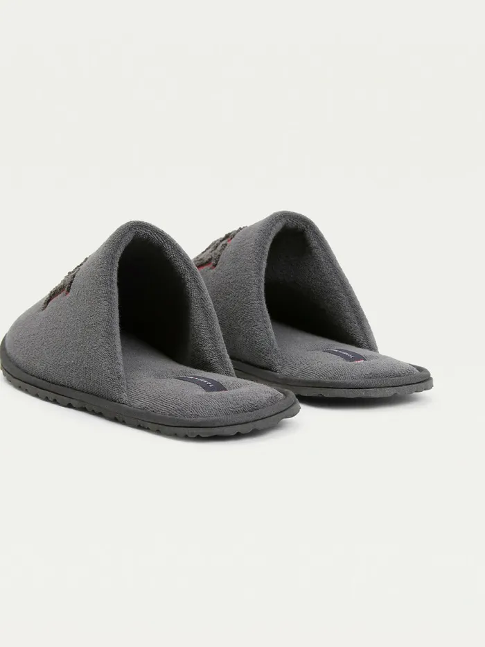Tommy Hilfiger Monogram Home Slippers Dark Ash Mens Casual Shoes Fashion