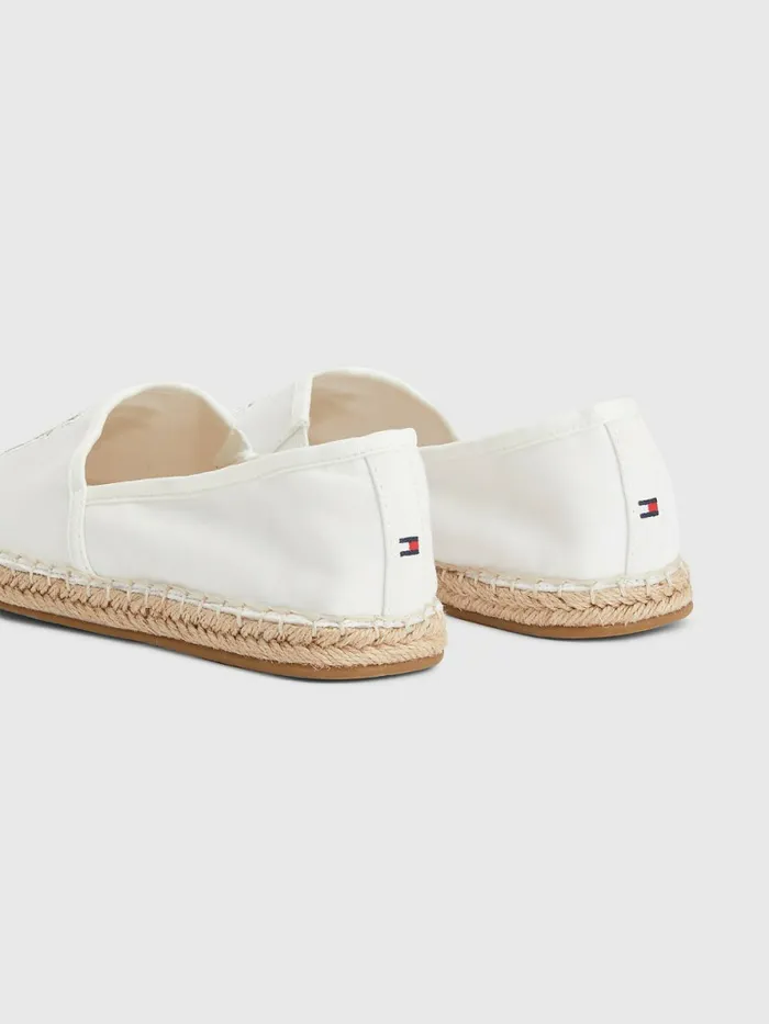 Tommy Hilfiger Monogram Logo Espadrilles Ecru Womens Trainers For Sale