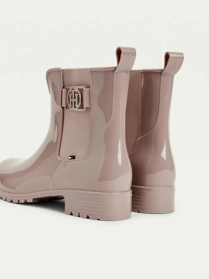 Tommy Hilfiger Monogram Rain Boots Desert Mauve Womens Boots Gift Ideas