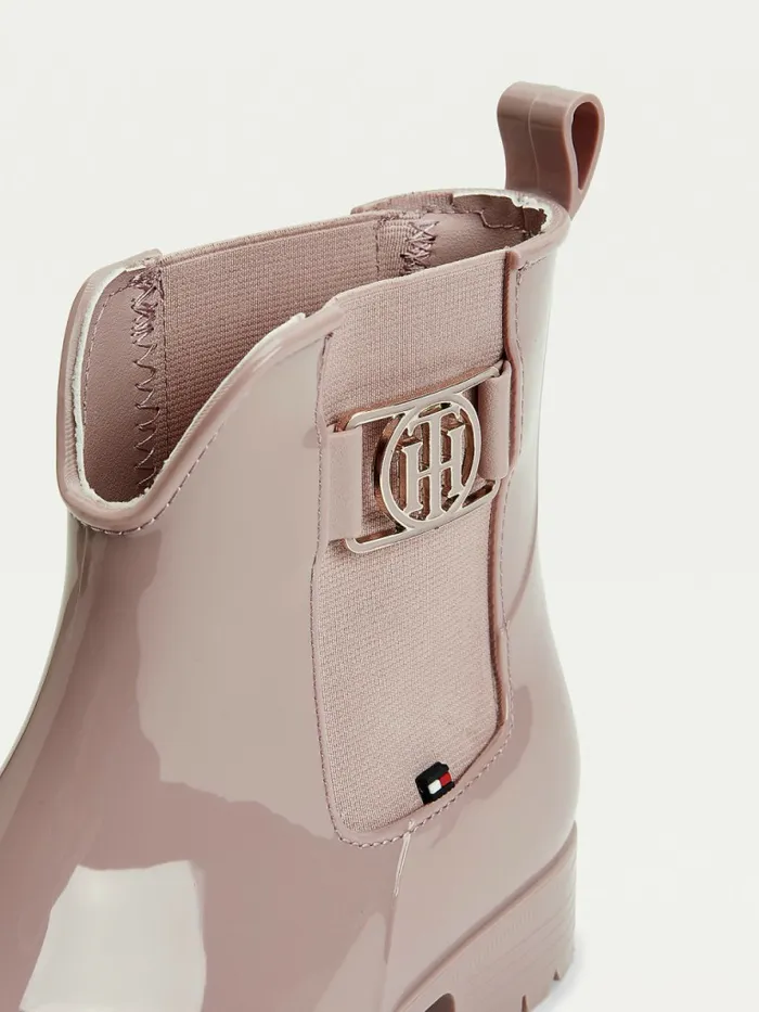 Tommy Hilfiger Monogram Rain Boots Desert Mauve Womens Boots Gift Ideas