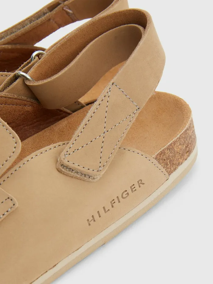 Tommy Hilfiger Mule Back Strap Nubuck Sandals Classic Khaki Mens Casual Shoes Casaul