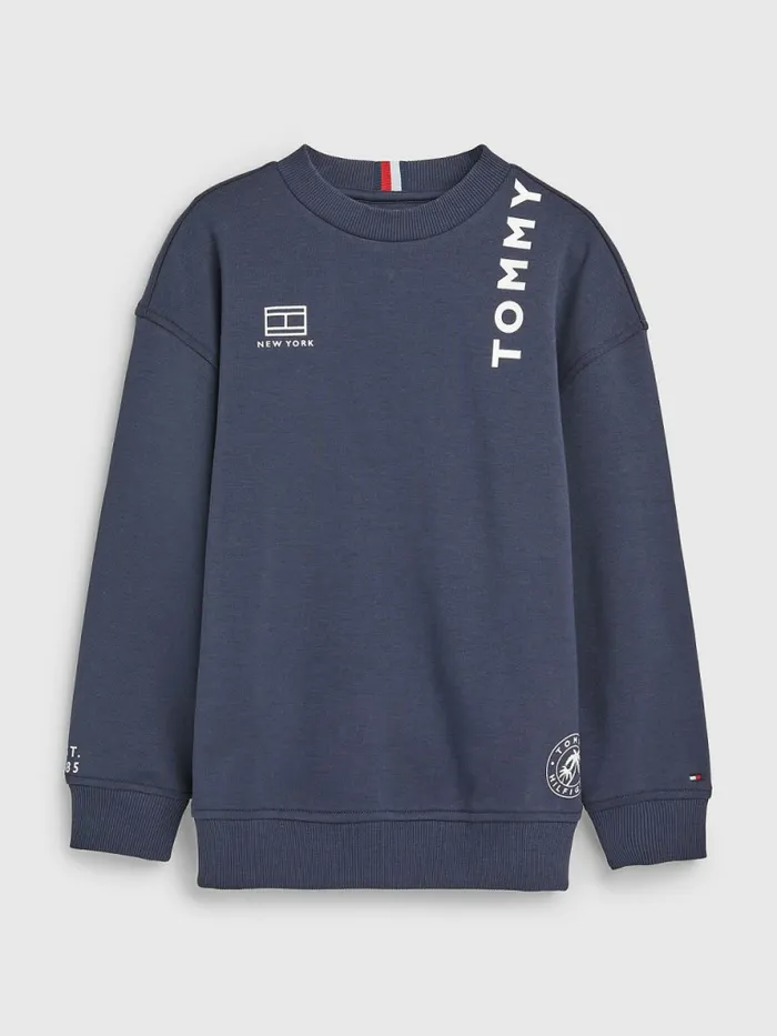 Tommy Hilfiger Multi Logo Sweatshirt Twilight Navy Boys Sweatshirts and Hoodies Near Me Tommy Hilfiger Multi Logo Sweatshirt Twilight Navy Boys Sweatshirts and Hoodies Near Me