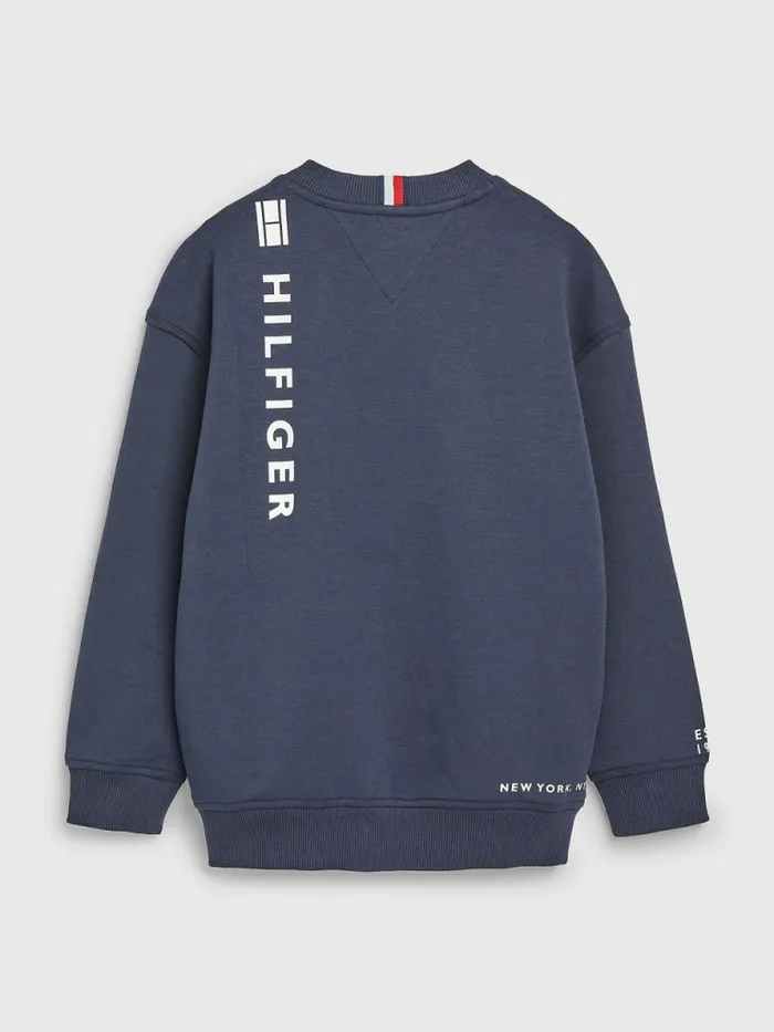 Tommy Hilfiger Multi Logo Sweatshirt Twilight Navy Boys Sweatshirts and Hoodies Near Me