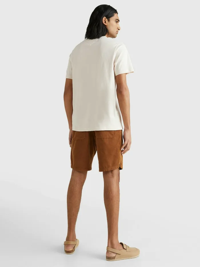 Tommy Hilfiger Multicolour Logo Embroidery TShirt Feather White Mens TShirts Online
