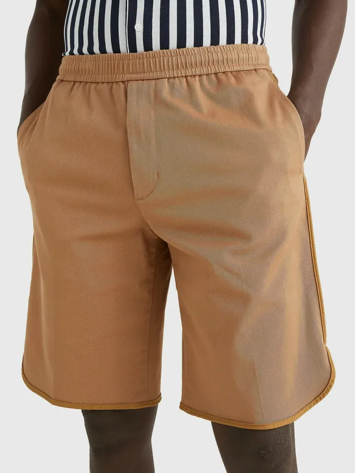 Tommy Hilfiger Murray Wide Fit Twill Shorts Basket Brown Mens Shorts On Sale