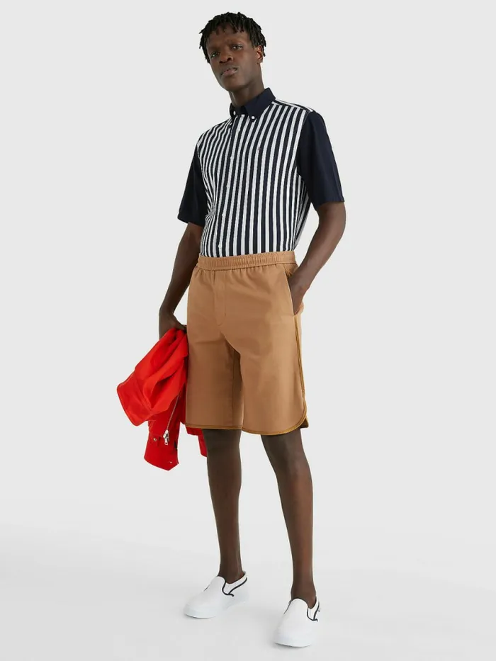 Tommy Hilfiger Murray Wide Fit Twill Shorts Basket Brown Mens Shorts On Sale