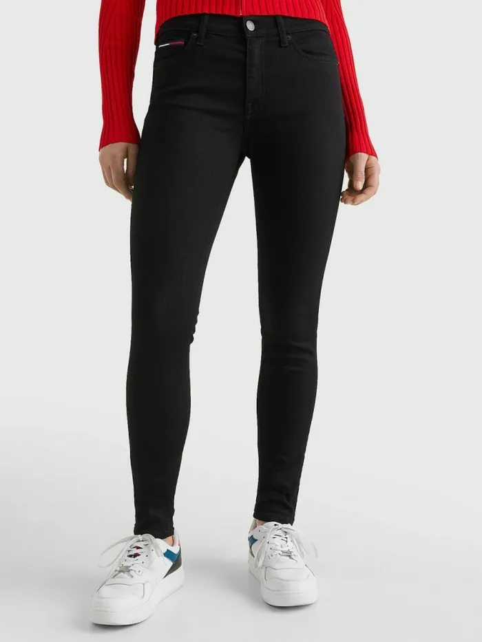 Tommy Hilfiger Nora Mid Rise Skinny Fit Black Jeans Staten Black Stretch Womens Essentials On Sale Tommy Hilfiger Nora Mid Rise Skinny Fit Black Jeans Staten Black Stretch Womens Essentials On Sale