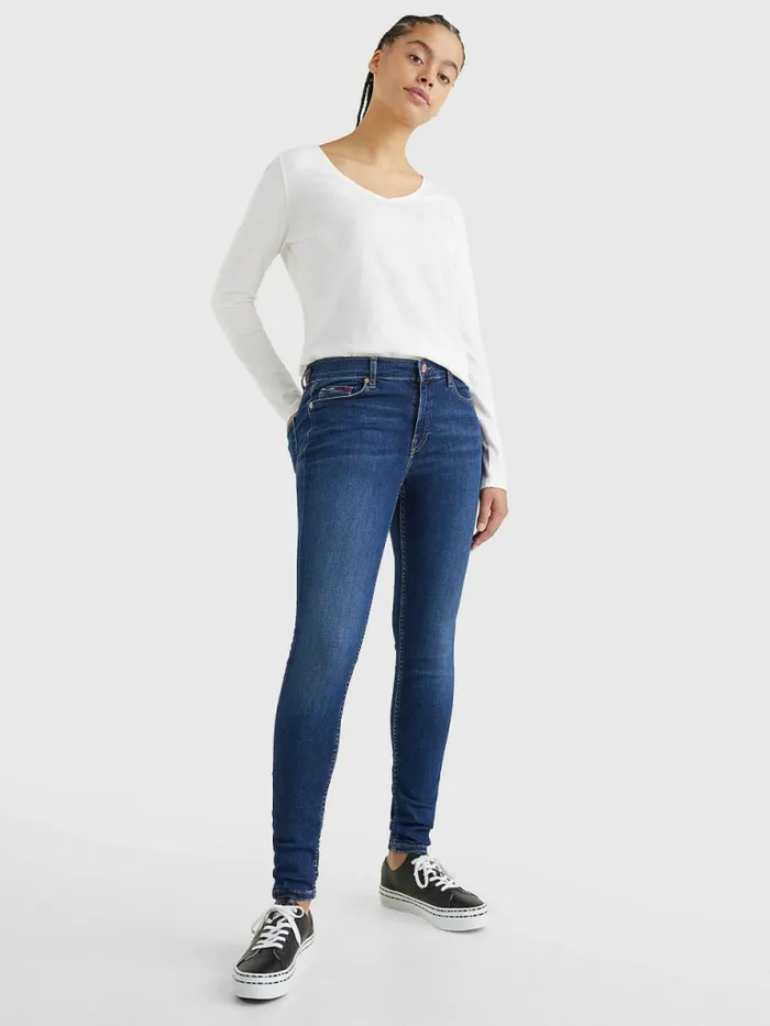 Tommy Hilfiger Nora Mid Rise Skinny Jeans Denim Dark Womens Jeans Gift 4 You