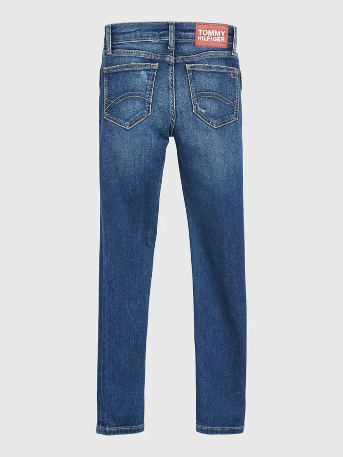 Tommy Hilfiger Nora Skinny Distressed Jeans Worninblue Girls Jeans Gift Ideas