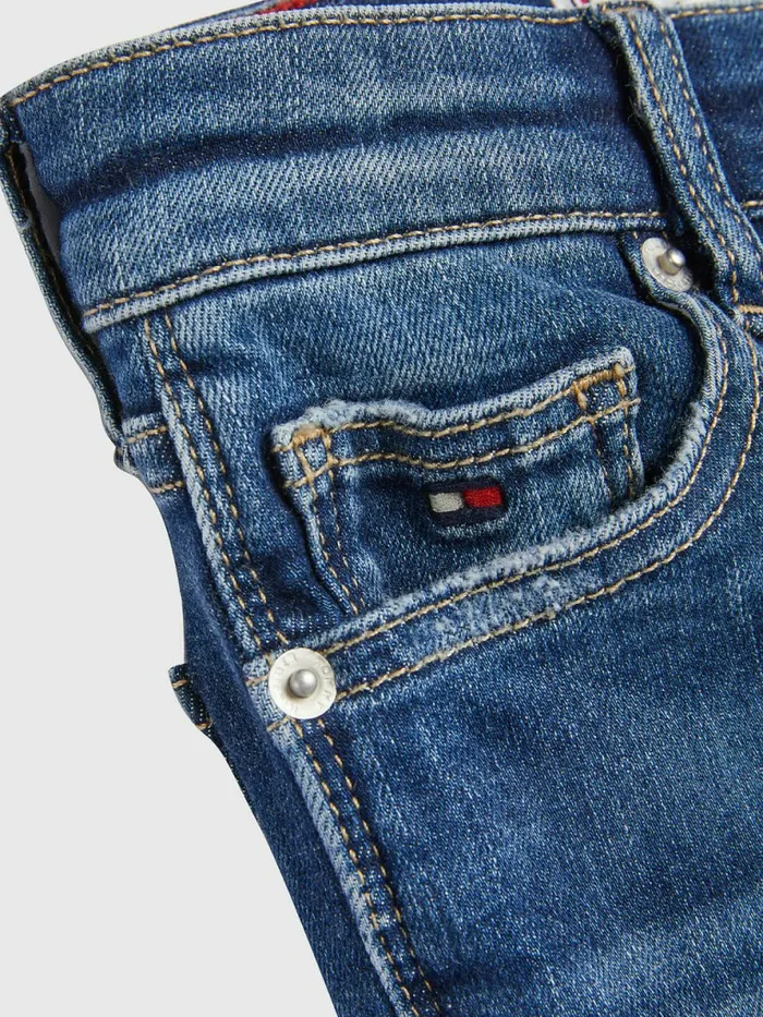 Tommy Hilfiger Nora Skinny Distressed Jeans Worninblue Girls Jeans Gift Ideas
