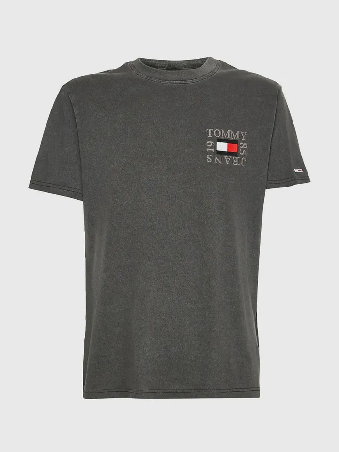 Tommy Hilfiger Organic Cotton Boxy TShirt Black Mens TShirts Online