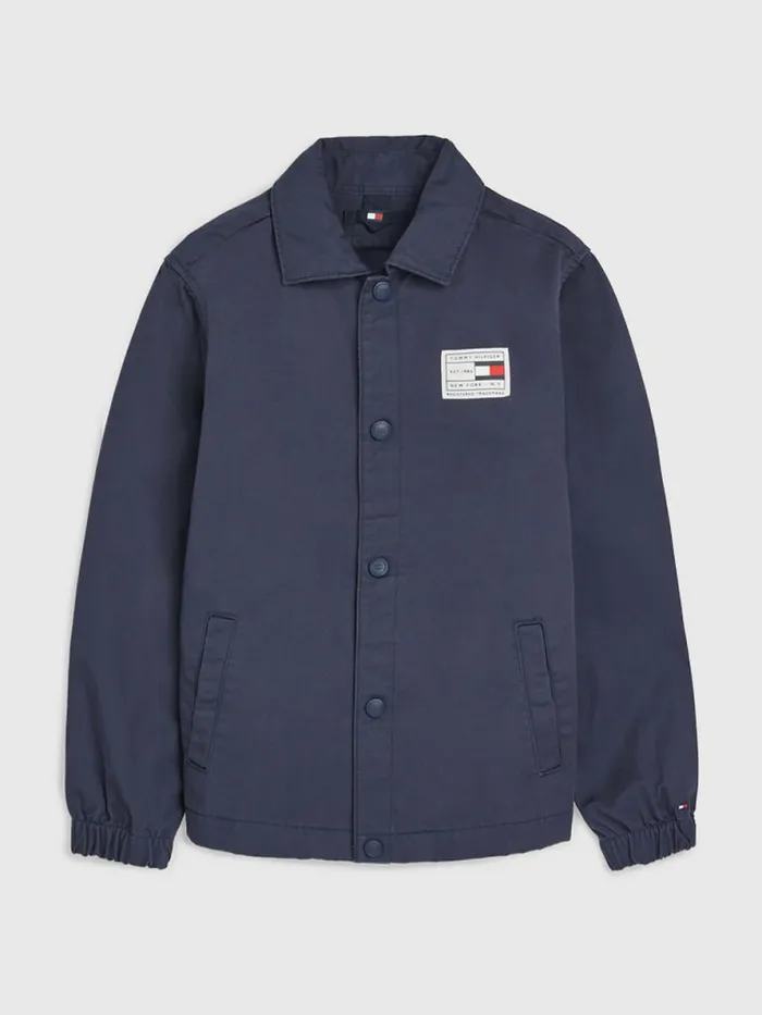 Tommy Hilfiger Organic Cotton Coach Jacket Twilight Navy Boys Coats and Jackets Sale Tommy Hilfiger Organic Cotton Coach Jacket Twilight Navy Boys Coats and Jackets Sale