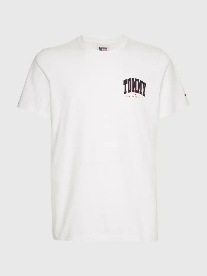 Tommy Hilfiger Organic Cotton College Graphic TShirt White Mens TShirts Fashion
