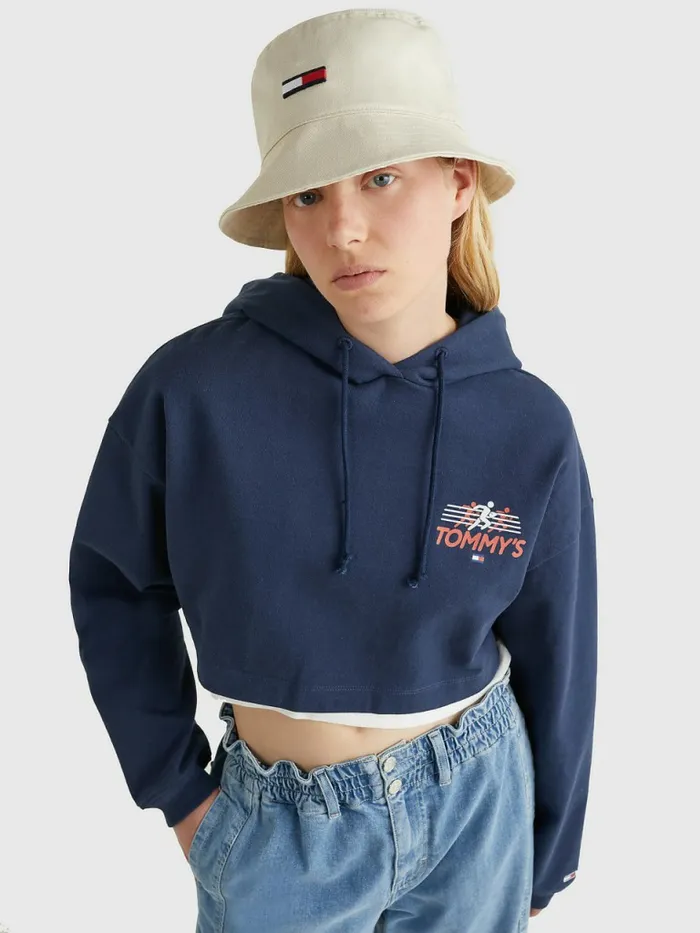 Tommy Hilfiger Organic Cotton Flag Bucket Hat Stony Beige Womens Hats and Scarves Gift for Friend