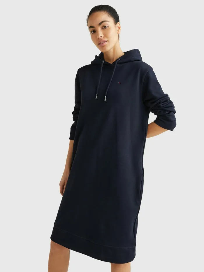 Tommy Hilfiger Organic Cotton Hoody Dress Desert Sky Womens Dresses and Jumpsuits Casaul Tommy Hilfiger Organic Cotton Hoody Dress Desert Sky Womens Dresses and Jumpsuits Casaul