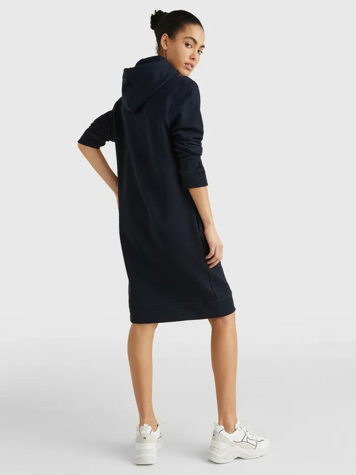 Tommy Hilfiger Organic Cotton Hoody Dress Desert Sky Womens Dresses and Jumpsuits Casaul