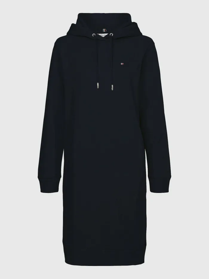 Tommy Hilfiger Organic Cotton Hoody Dress Desert Sky Womens Dresses and Jumpsuits Casaul