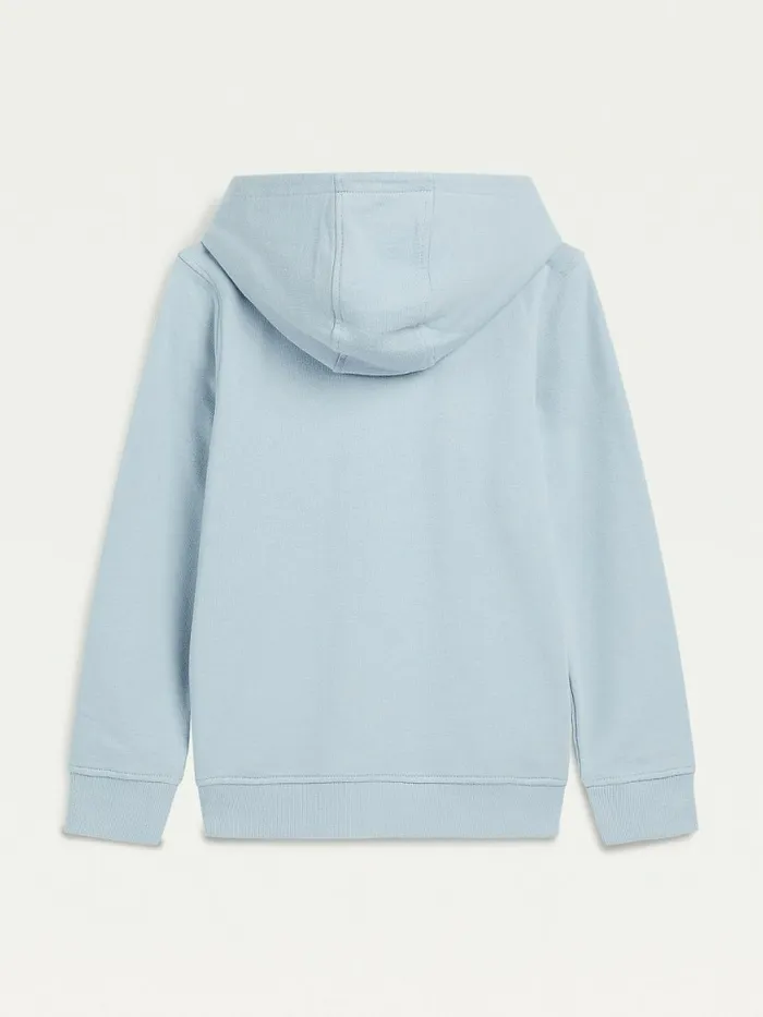 Tommy Hilfiger Organic Cotton Logo Hoody Cloudy Boys Sweatshirts and Hoodies Sale