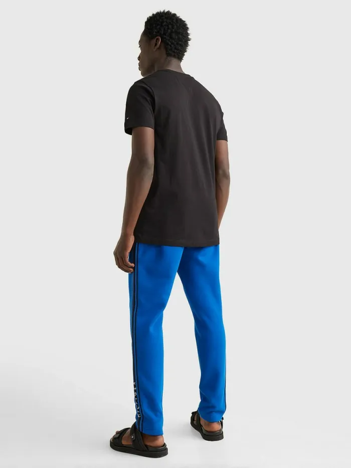 Tommy Hilfiger Organic Cotton Logo TShirt Black Mens TShirts On Sale