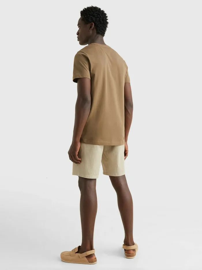 Tommy Hilfiger Organic Cotton Logo TShirt Faded Military Mens TShirts Casaul
