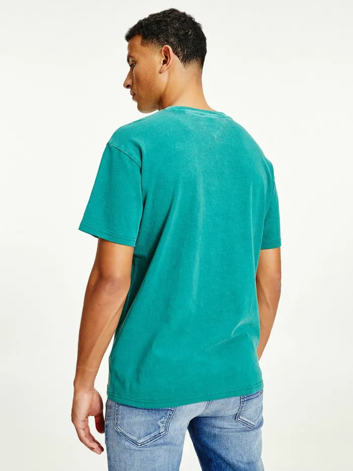 Tommy Hilfiger Organic Cotton Logo TShirt Rural Green Mens TShirts Sale