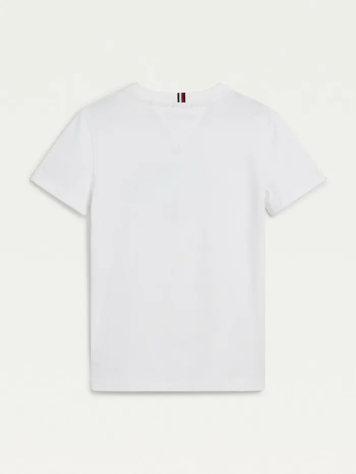 Tommy Hilfiger Organic Cotton Logo TShirt White Boys TShirts and Polos For Sale