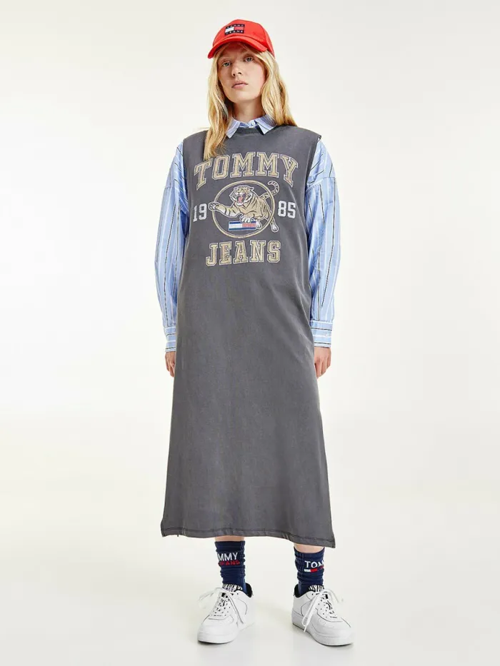 Tommy Hilfiger Organic Cotton Midi TShirt Dress Black Womens Dresses and Jumpsuits On Sale Tommy Hilfiger Organic Cotton Midi TShirt Dress Black Womens Dresses and Jumpsuits On Sale