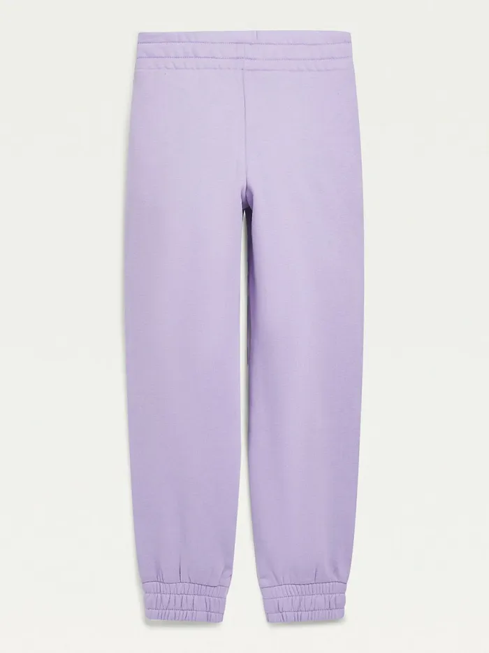 Tommy Hilfiger Organic Cotton Overprint Joggers Violet Viola Girls Trousers Shorts and Skirts Sale