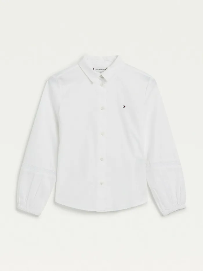 Tommy Hilfiger Organic Cotton Poplin Shirt White Girls Tops and TShirts Popular Tommy Hilfiger Organic Cotton Poplin Shirt White Girls Tops and TShirts Popular