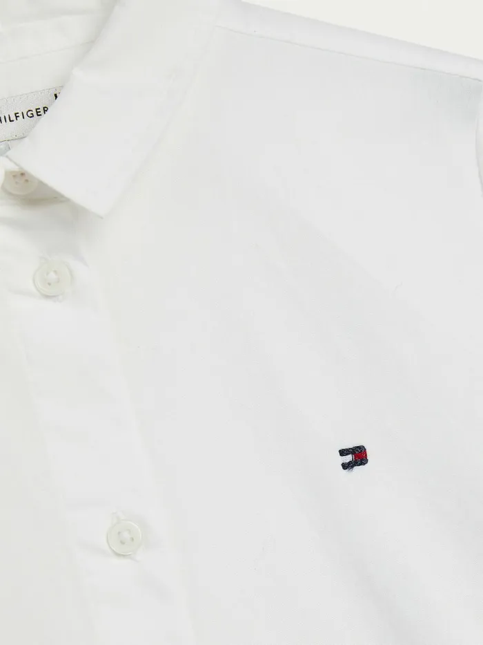 Tommy Hilfiger Organic Cotton Poplin Shirt White Girls Tops and TShirts Popular
