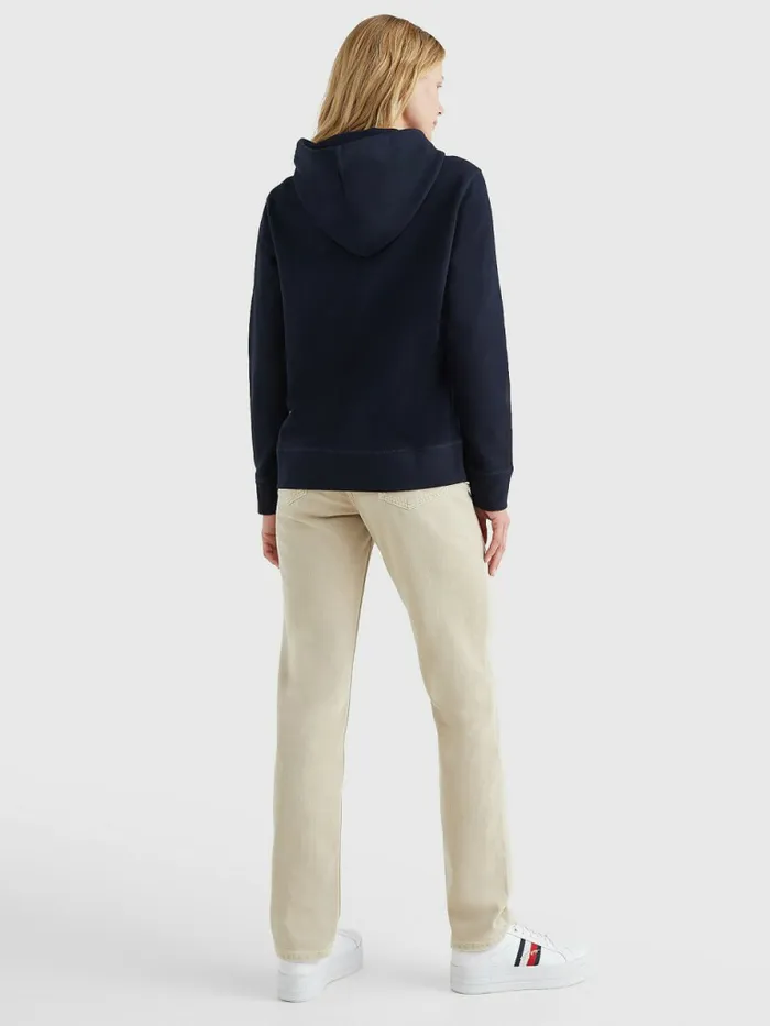 Tommy Hilfiger Organic Cotton Regular Fit Hoody Desert Sky Womens Sweatshirts and Hoodies Near Me