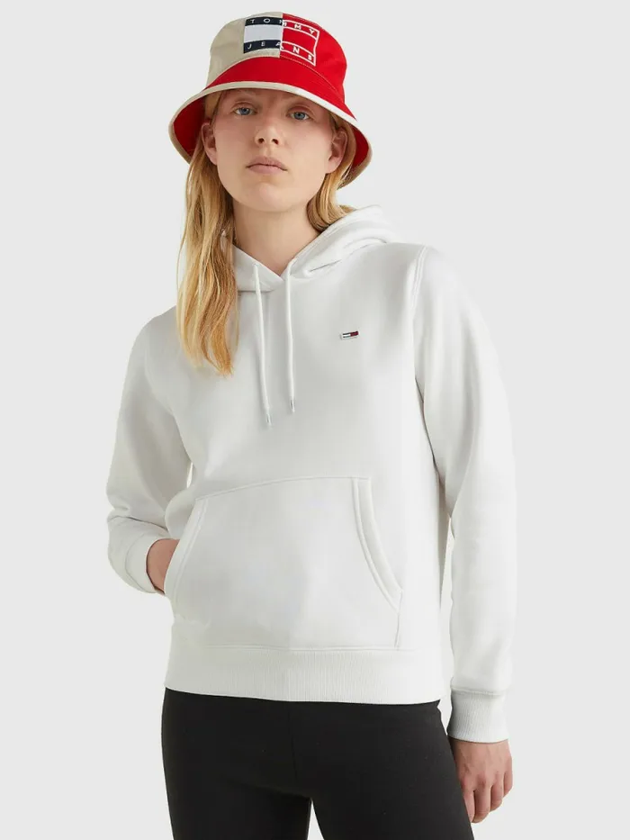 Tommy Hilfiger Organic Cotton Regular Fit Hoody White Womens Sweatshirts and Hoodies Online Tommy Hilfiger Organic Cotton Regular Fit Hoody White Womens Sweatshirts and Hoodies Online