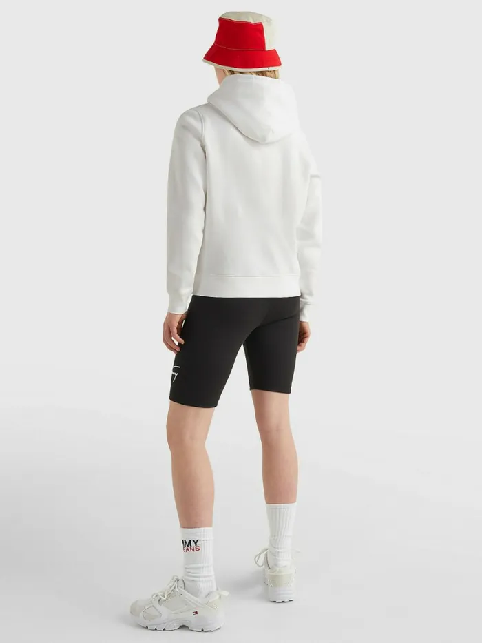 Tommy Hilfiger Organic Cotton Regular Fit Hoody White Womens Sweatshirts and Hoodies Online