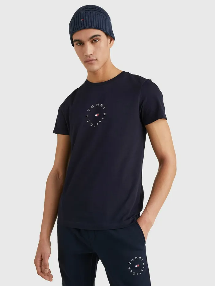 Tommy Hilfiger Organic Cotton Round Logo TShirt Desert Sky Mens TShirts Gift 4 You Tommy Hilfiger Organic Cotton Round Logo TShirt Desert Sky Mens TShirts Gift 4 You
