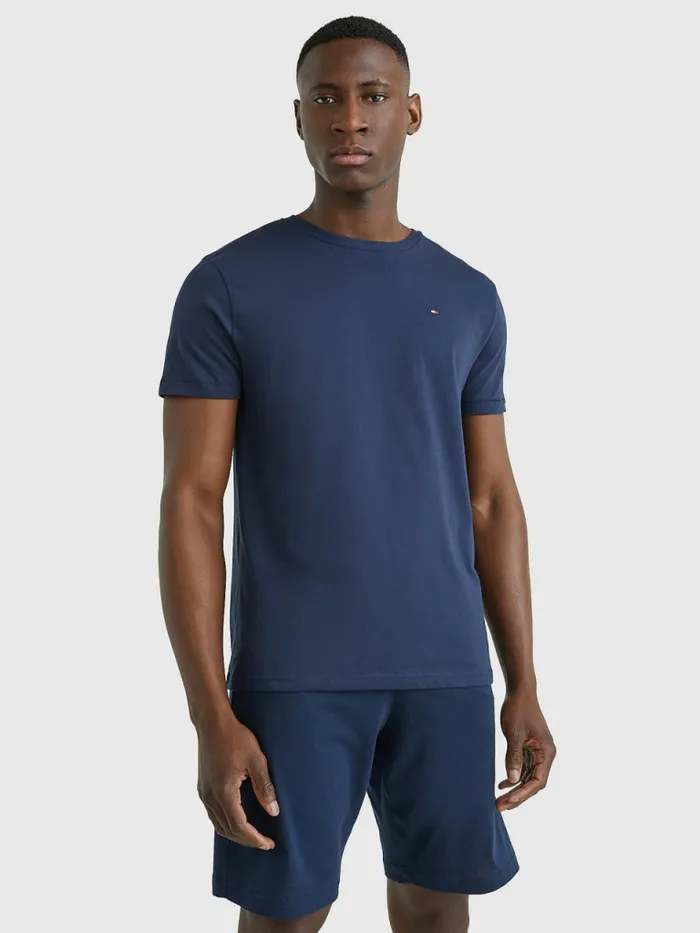 Tommy Hilfiger Organic Cotton TShirt Navy BlazerPt Mens Loungewear and Nightwear Tommy Hilfiger Organic Cotton TShirt Navy BlazerPt Mens Loungewear and Nightwear