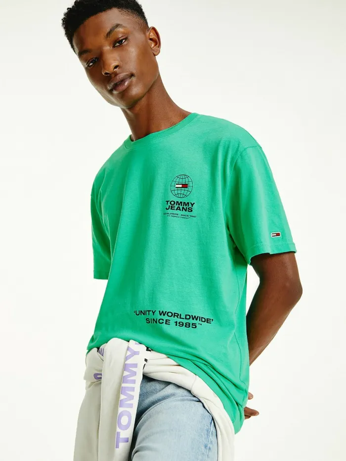 Tommy Hilfiger Organic Cotton Unity Logos TShirt Tropic Palm Mens TShirts Fashion Tommy Hilfiger Organic Cotton Unity Logos TShirt Tropic Palm Mens TShirts Fashion