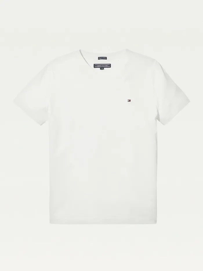 Tommy Hilfiger Organic Cotton VNeck TShirt Bright White Boys TShirts and Polos Cheap On Sale Tommy Hilfiger Organic Cotton VNeck TShirt Bright White Boys TShirts and Polos Cheap On Sale