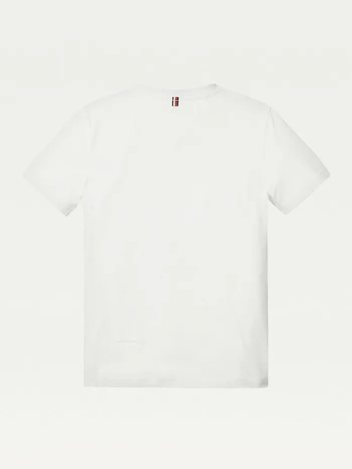 Tommy Hilfiger Organic Cotton VNeck TShirt Bright White Boys TShirts and Polos Cheap On Sale