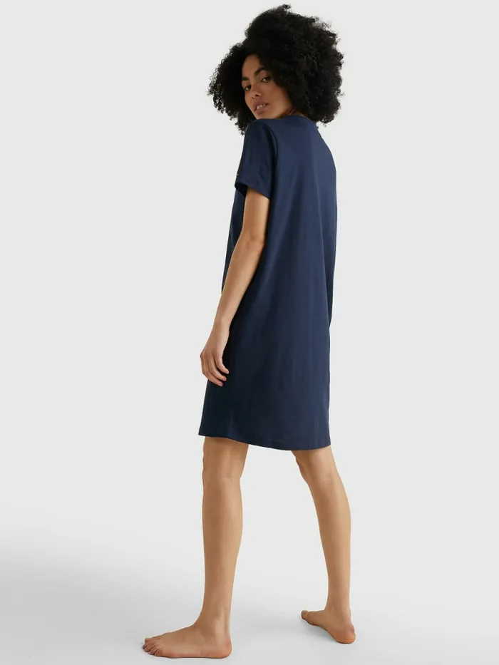 Tommy Hilfiger Original Half Sleeve Nightdress Navy Blazer Womens Essentials Popular
