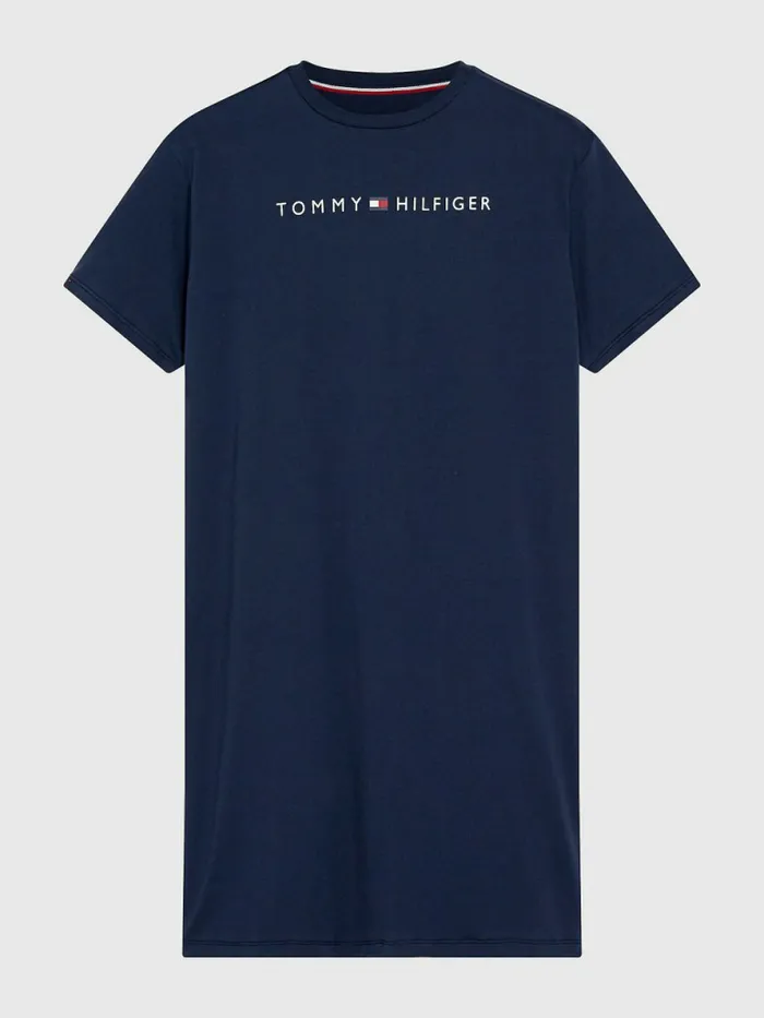 Tommy Hilfiger Original Half Sleeve Nightdress Navy Blazer Womens Essentials Popular