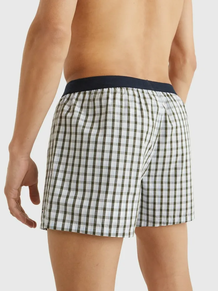 Tommy Hilfiger Original Logo Waistband Print Boxer Shorts Tri Gingham Mens Underwear Near Me