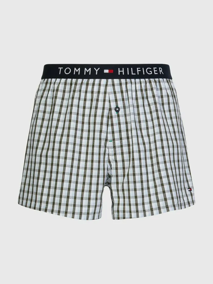 Tommy Hilfiger Original Logo Waistband Print Boxer Shorts Tri Gingham Mens Underwear Near Me