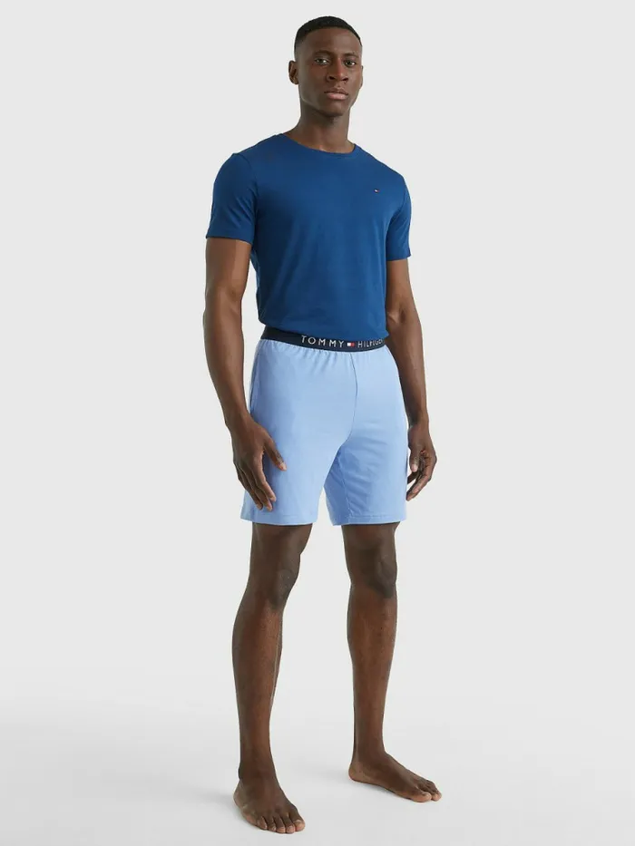 Tommy Hilfiger Original Short Sleeve Pyjama Set Twilight IndigoPeri Blue Mens Loungewear and Nightwear Tommy Hilfiger Original Short Sleeve Pyjama Set Twilight IndigoPeri Blue Mens Loungewear and Nightwear