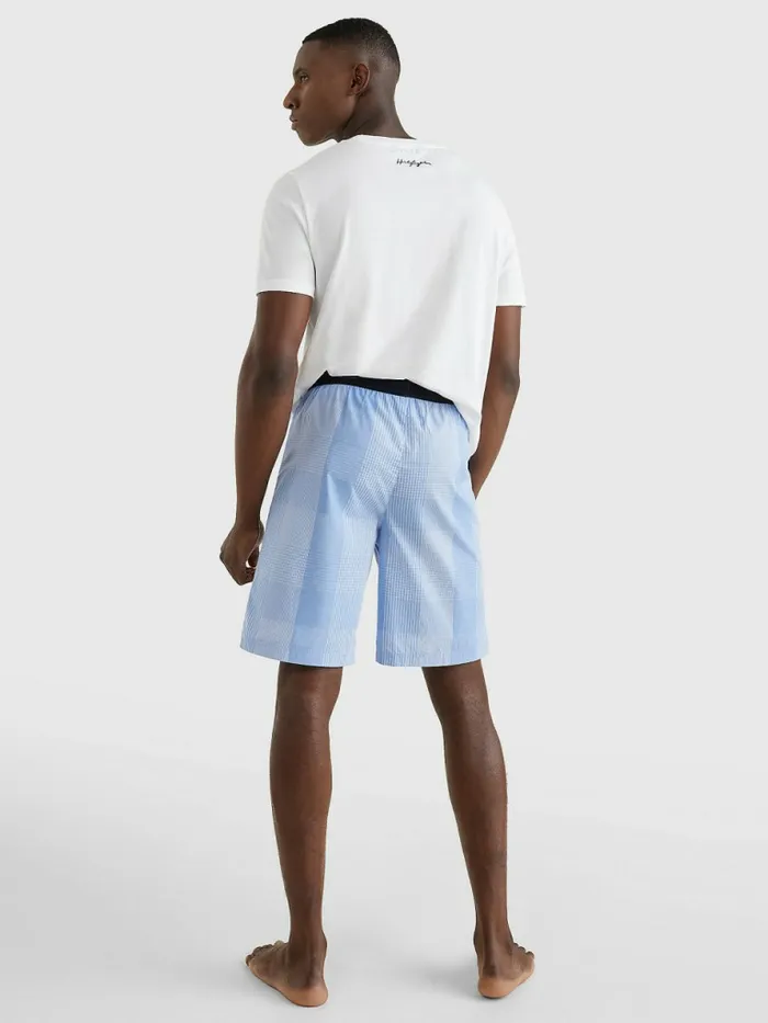 Tommy Hilfiger Original Woven Print Shorts Grid Plaid Mens Loungewear and Nightwear Fashion