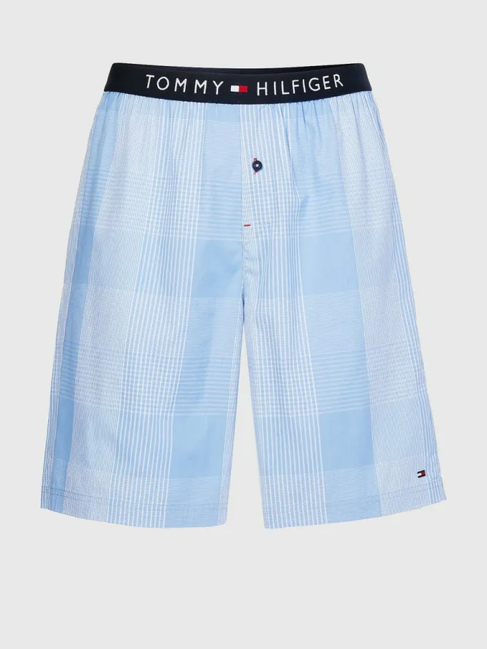 Tommy Hilfiger Original Woven Print Shorts Grid Plaid Mens Loungewear and Nightwear Fashion